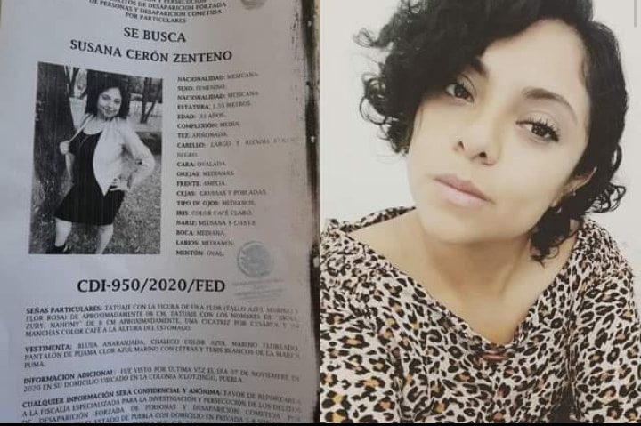 Buscan a presunto feminicida que torturó a Susana Cerón durante 9 días en Puebla