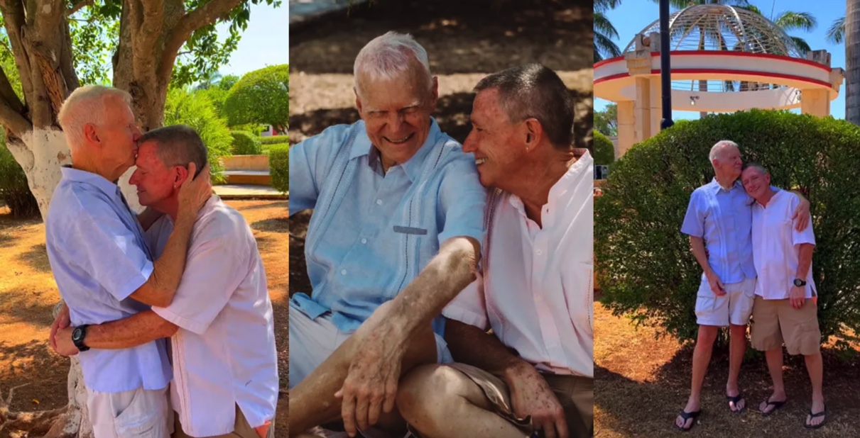 Pareja gay de abuelitos se hace viral tras una sesión de fotos en Yucatán
