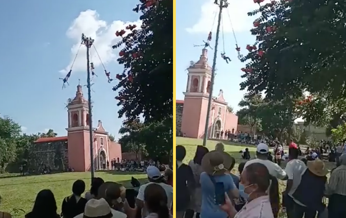 Volador de Papantla cae de 25 metros durante ritual de Día de Muertos (video)