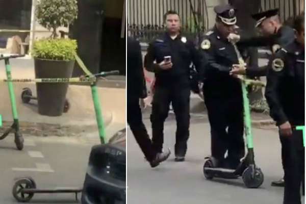 Policía acordonaron escena del crimen con scooters en Polanco