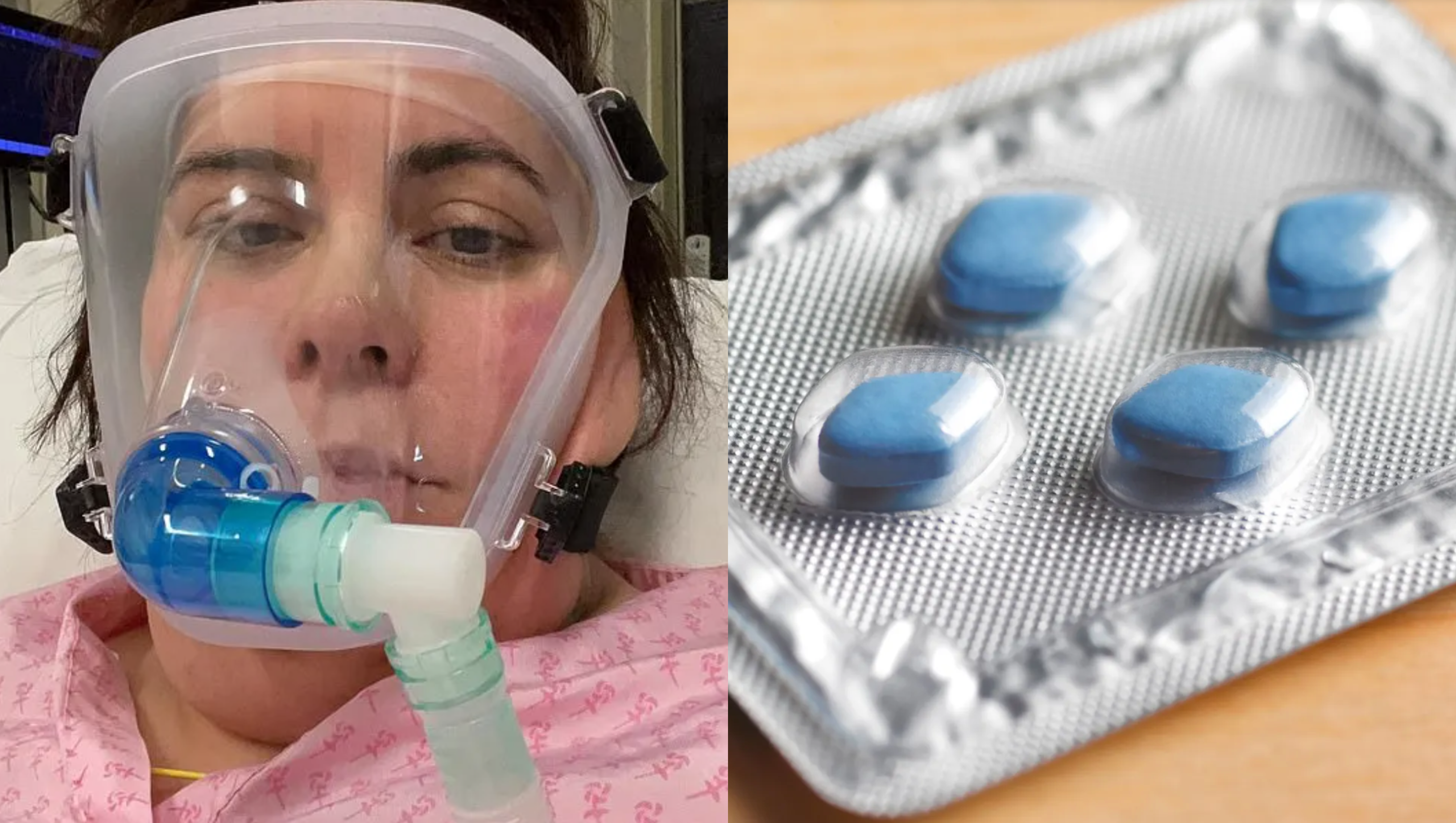 ‘La viagra me salvo’: Píldora azul salva a mujer con Covid-19 de ser desconectada
