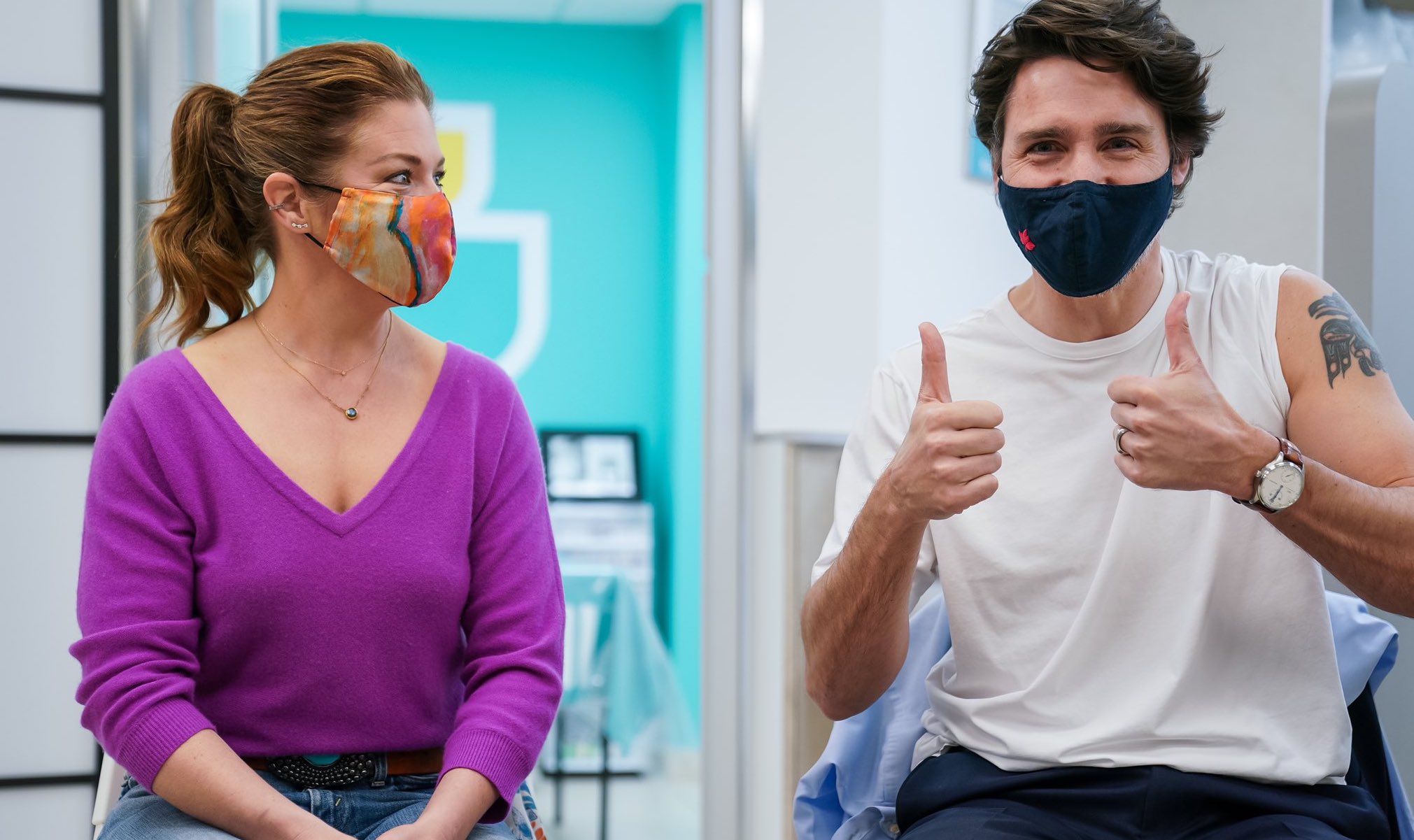 Justin Trudeau recibe la primera dosis de la vacuna contra covid-19