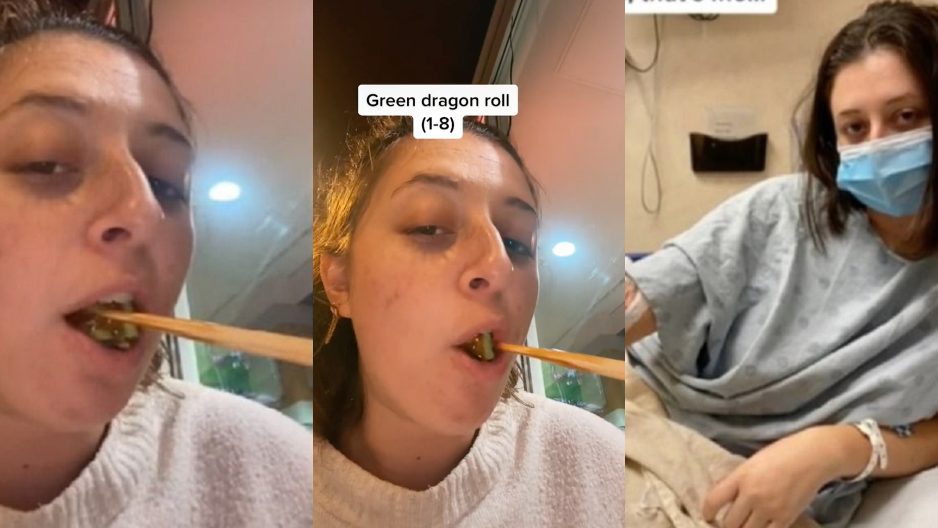 Mujer come 32 rollos de sushi y termina hospitalizada en urgencias