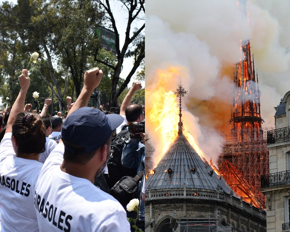 Indigna a damnificados que Ebrard ofreció apoyo para reconstrucción de Notre Dame