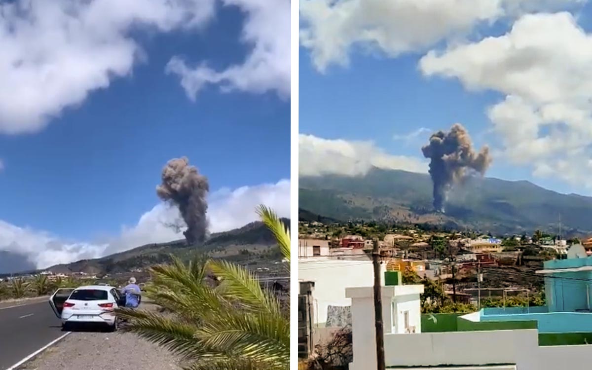 Hace erupción un volcán en la isla española de La Palma (video)