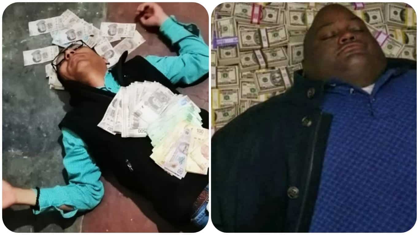 Como en Breaking Bad: funcionario en Coahuila se toma foto dormido en billetes