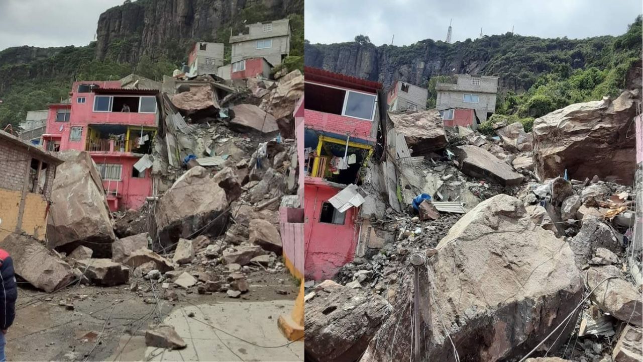 Se desgaja el Cerro del Chiquihuite aplastando casas en Tlalnepantla y CDMX (video)