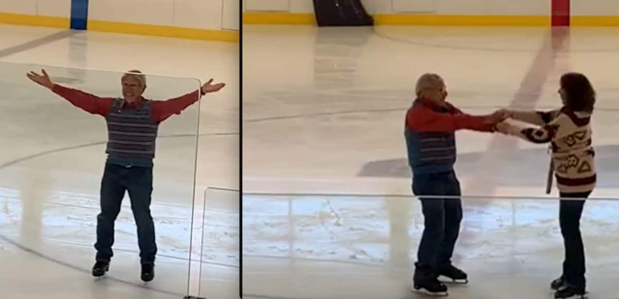 Abuelito aprende a patinar sobre hielo tras ser diagnosticado con cáncer (video)