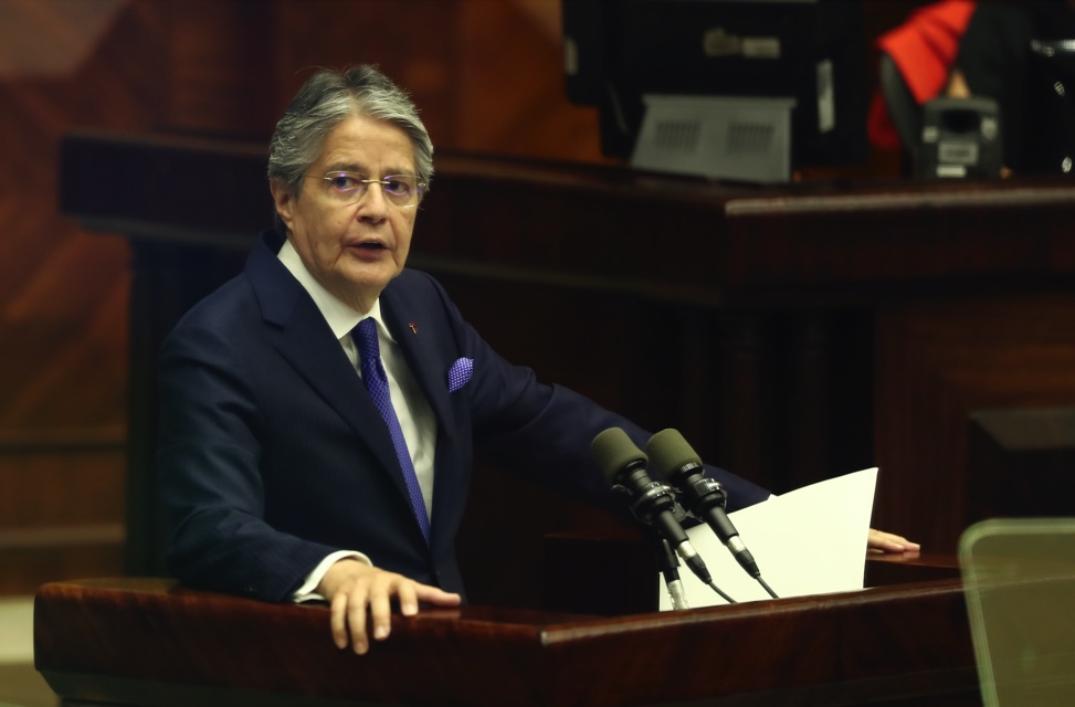 Guillermo Lasso, presidente de Ecuador en su juicio político.